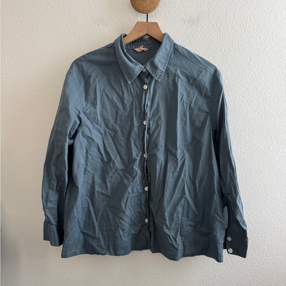 Eberjey Tops - eberjy Blue Button Down Pajama Shirt